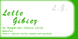 lelle gibicz business card